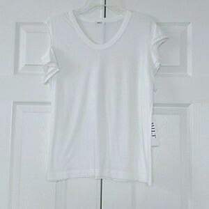 Wilt White Short Sleeve Cold Shoulder Top